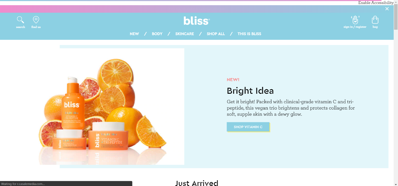 bliss best Ecommerce website design