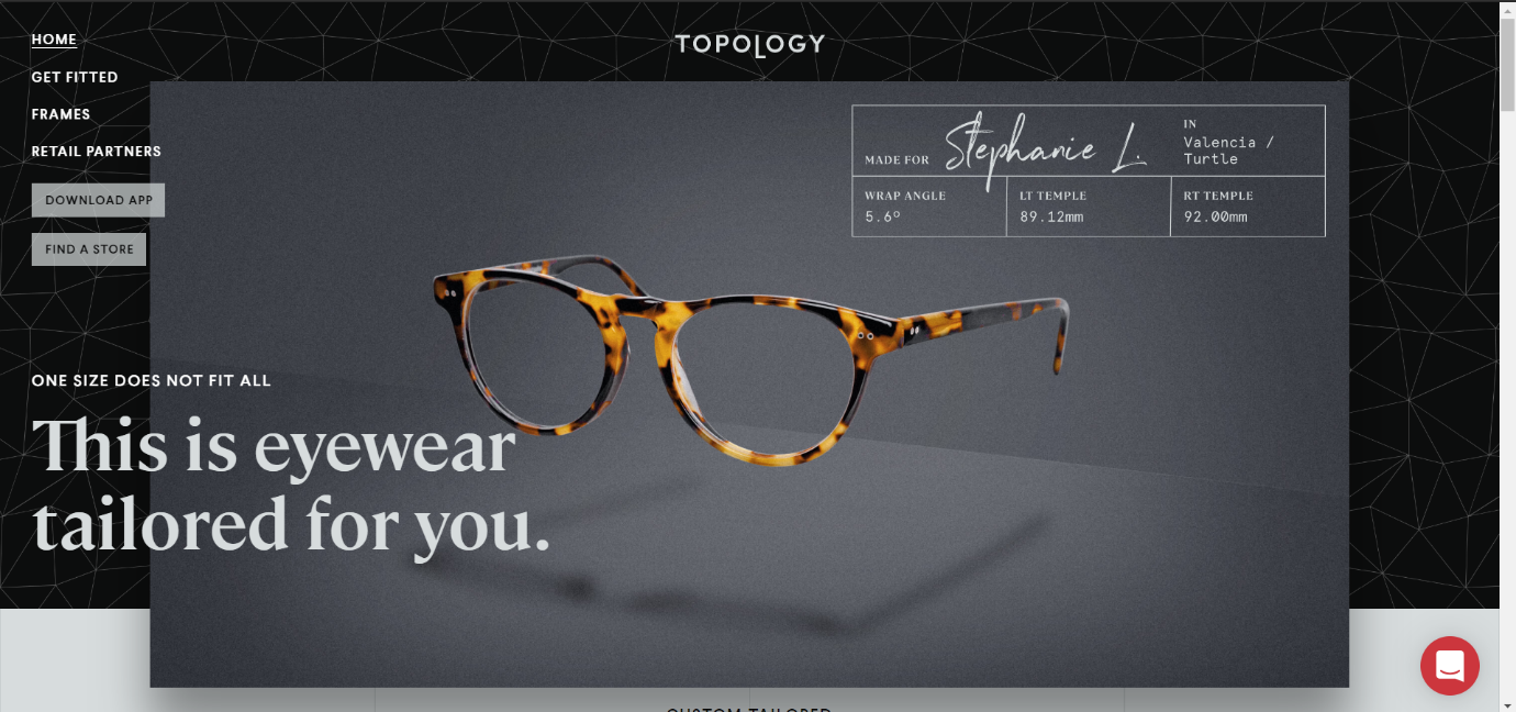 Topology ecommerce website design