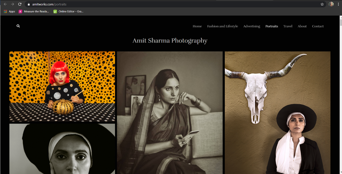 Promote your portfolio through photography website