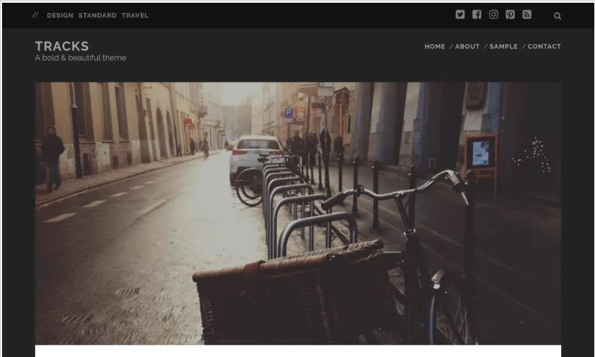 Tracks free wordpress blog themes