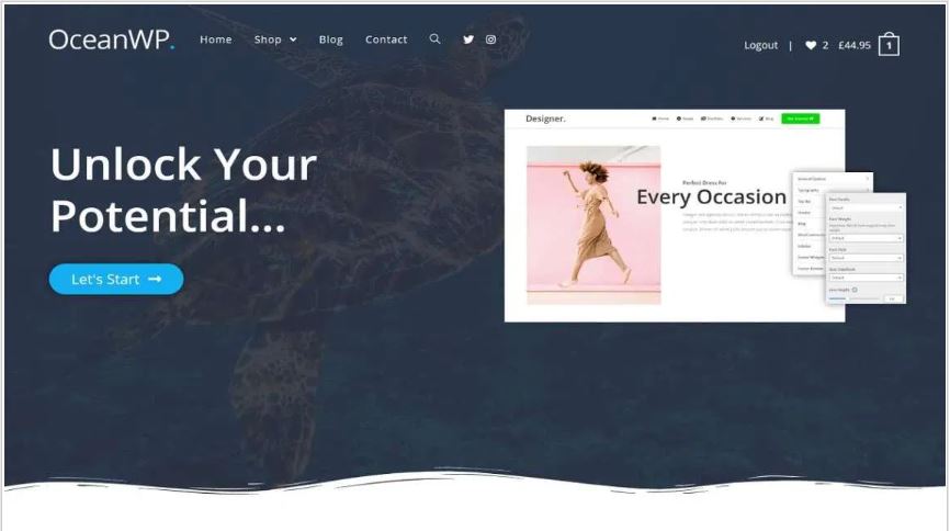 Ocean wp free wordpress blog themes