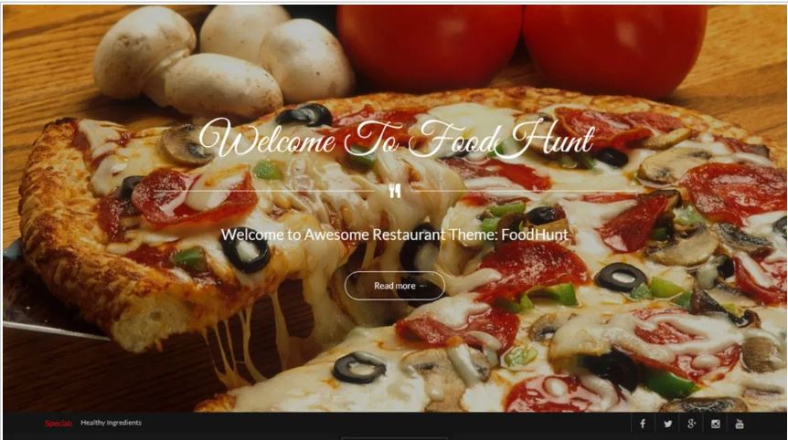 Foodhunt food and restaurant wordpress theme