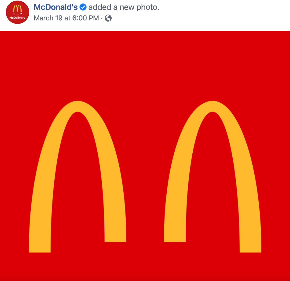 Mcdonalds promote social distancing