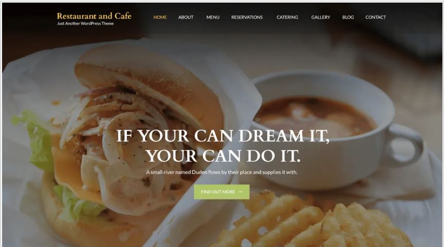 Restaurant and Cafe food and restaurant wordpress theme