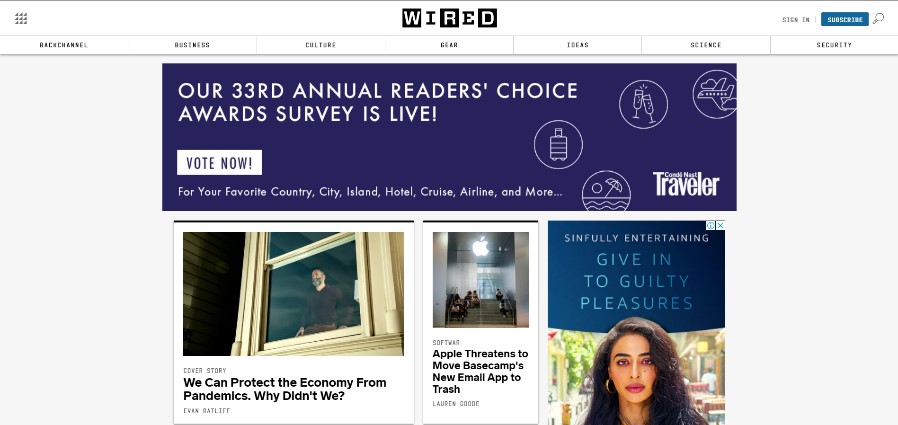 Wired Website Design