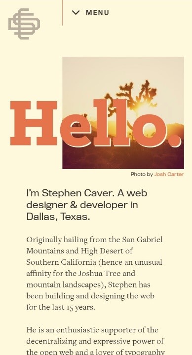 Stephen Caver responsive website design