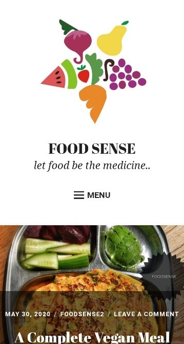 Foodsense responsive website design