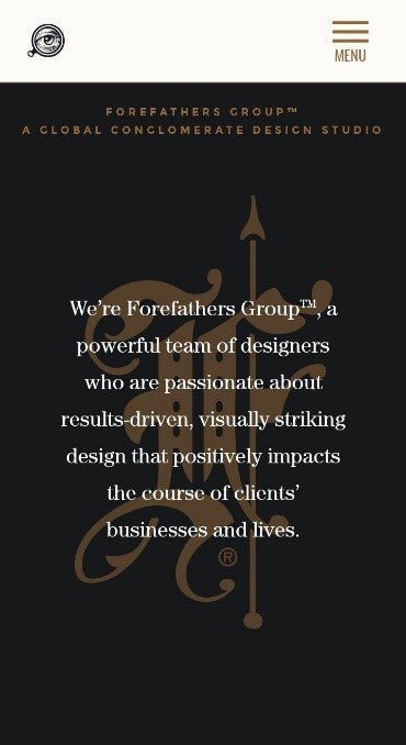 Forefathers Group responsive website layout