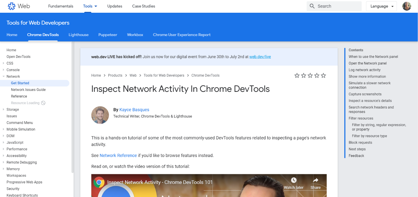 chrome dev tools